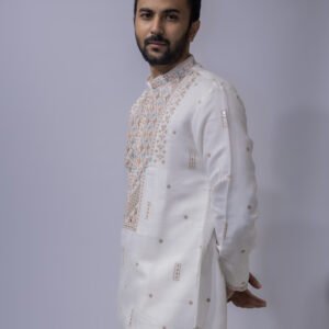 Ivory Embroidered Kurta