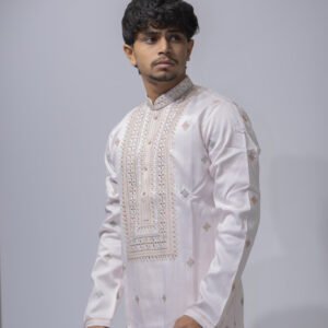 Pastel Light Pink Embroidered Kurta