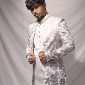 Floral Embroidered Indo-Western Sherwani