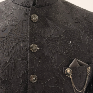 Obsidian Luxe Embroidered Bandhgala/Jodhpuri Suit - Image 2