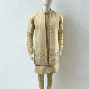 Golden Heritage Jacket Kurta Set