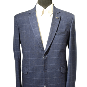 Royal Grid Blue Blazer