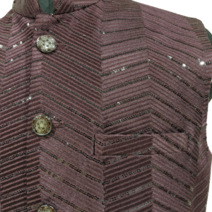 Midnight Chevron Majesty – Designer Nehru Jacket/Koti/Waistcoat - Image 5