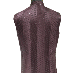 Midnight Chevron Majesty – Designer Nehru Jacket/Koti/Waistcoat - Image 6