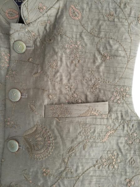 Nehru Jacket Mens Indian Wedding Waistcoat Embroidered Ethnic Vest Groomsman Outfit